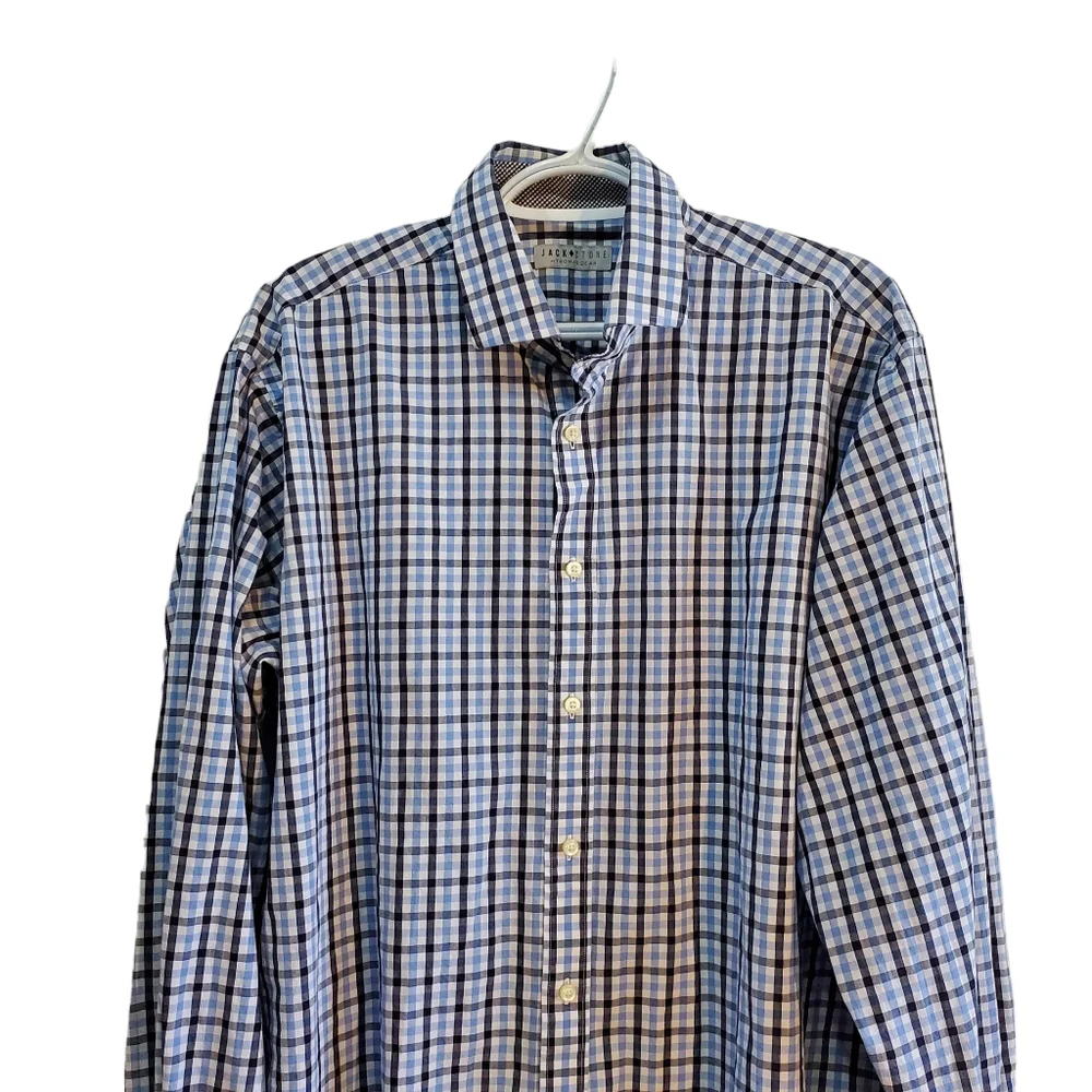 Men's Jack Stone by Thomas Dean Long Sleeve Button‎ Down Shirt Size XL